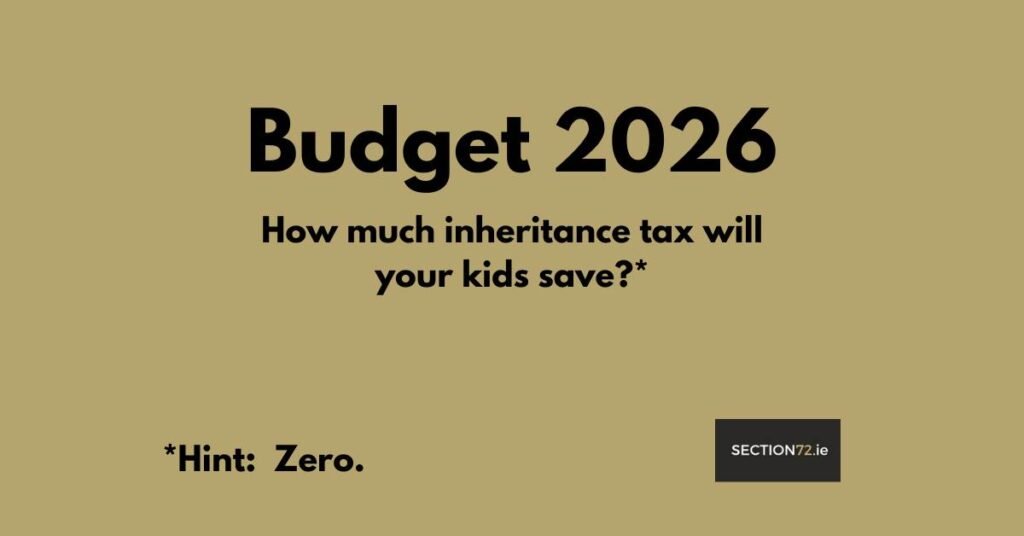 Inheritance tax Ireland 2026 – example of €2 million estate showing Section 72 cover